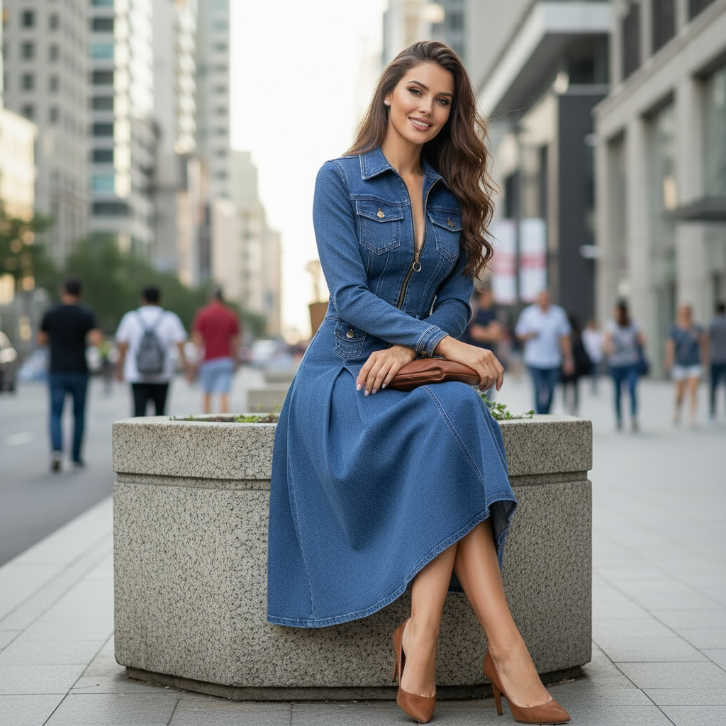 Džínsové šaty Lilli